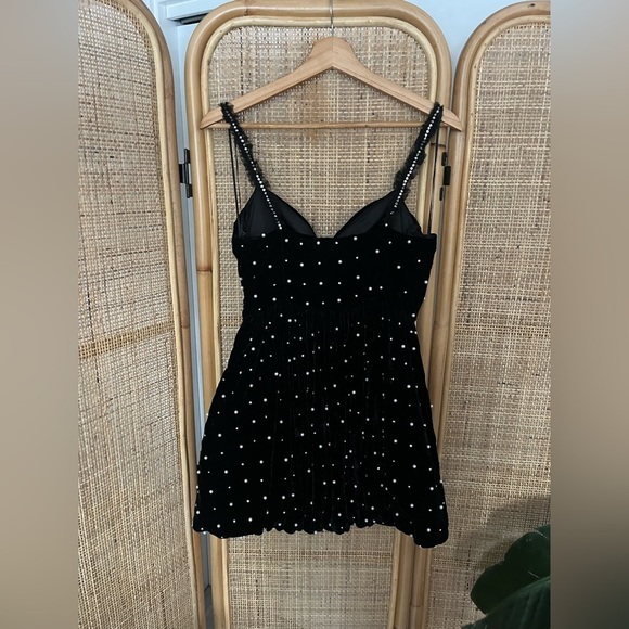 LoveShackFancy Devita Dress Embellished Velvet Mini Dress - Picture 11 of 15